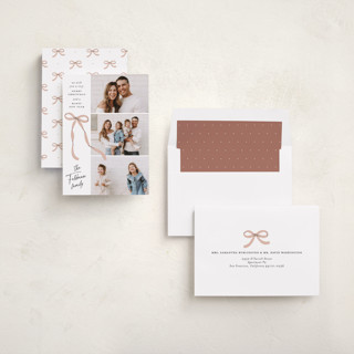 This is a blush holiday photo cards with standard by Paper Raven Co. called ascend printing on recycled smooth signature in standard