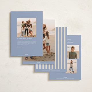 This is a glacier holiday photo cards with standard by Ekko Studio called happy headlines printing on recycled smooth signature in standard