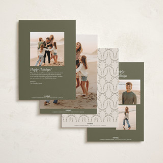 This is a olive holiday photo cards with standard by Meagan Christensen called victorian printing on recycled smooth signature in standard