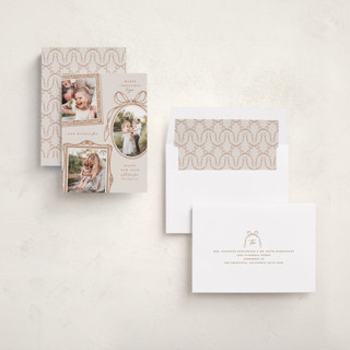 This is a nutmeg holiday photo cards with standard by Meagan Christensen called victorian printing on recycled smooth signature in standard