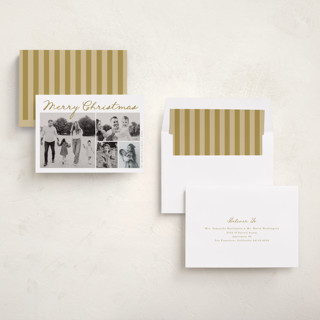 This is a marigold holiday photo cards with standard by Kelly Schmidt called handdrawn christmas printing on recycled smooth signature in standard