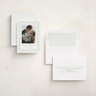 This is a elf shoes holiday photo cards with standard by Erika Firm called nostalgic ribbon border printing on recycled smooth signature in standard
