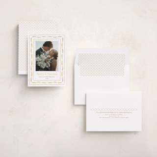 This is a sunshine holiday photo cards with standard by Erika Firm called nostalgic ribbon border printing on recycled smooth signature in standard