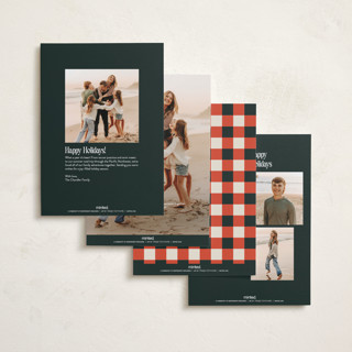 This is a mistletoe holiday photo cards with standard by Ekko Studio called cheerful stack printing on recycled smooth signature in standard