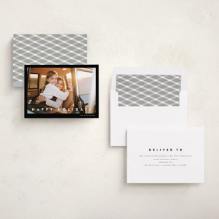 This is a jet holiday photo cards with standard by chocomocacino called madjarica printing on recycled smooth signature in standard