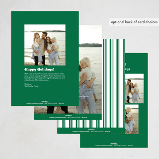 This is a elf holiday photo cards with standard by Corinne Malesic called sleighing it printing on recycled smooth signature in standard