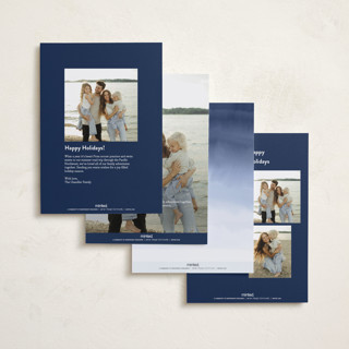 This is a snow holiday photo cards with standard by Elsa Duncan called a very mele kalikimaka printing on recycled smooth signature in standard