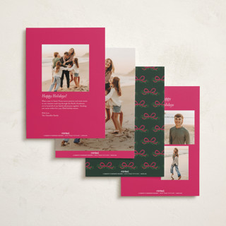 This is a holly berry holiday photo cards with standard by Itsy Belle Studio called ribbonly frame printing on recycled smooth signature in standard