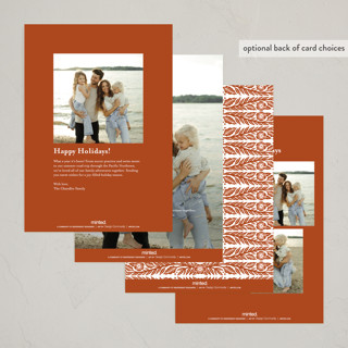This is a cider holiday photo cards with standard by Katharine Watson called simple floral frame printing on recycled smooth signature in standard
