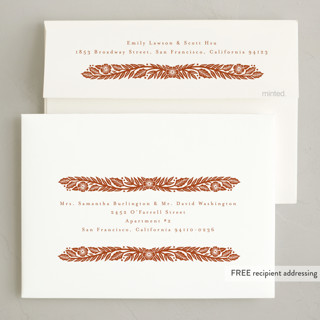 This is a cider holiday photo cards with standard by Katharine Watson called simple floral frame printing on recycled smooth signature in standard