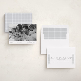 This is a cloud holiday photo cards with standard by Nicole Walsh called minimal edge printing on recycled smooth signature in standard