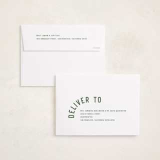 This is a pine holiday photo cards with standard by Brianne Larsen called curve printing on recycled smooth signature in standard
