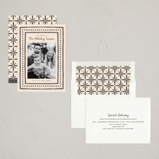 This is a ash holiday photo cards with standard by Megan Cash called textiles printing on recycled smooth signature in standard