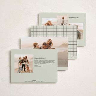 This is a vanilla holiday photo cards with standard by Junebloom called very merry printing on recycled smooth signature in standard