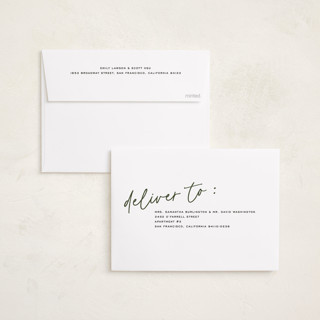 This is a pine holiday photo cards with standard by Annie Clark called off the grid printing on recycled smooth signature in standard