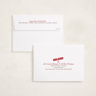 This is a berry holiday photo cards with standard by Claudia Orengo called vintage postcard printing on recycled smooth signature in standard