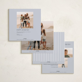 This is a tinsel holiday photo cards with standard by Angela Thompson called merry squary printing on recycled smooth signature in standard