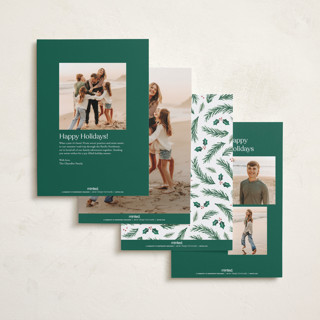 This is a snow holiday photo cards with standard by Hooray Creative called a married christmas printing on recycled smooth signature in standard