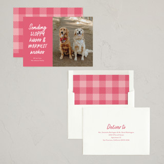 This is a gumdrop holiday photo cards with standard by Ekko Studio called dog wishes printing on recycled smooth signature in standard