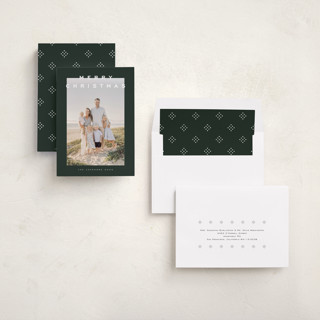 This is a emerald holiday photo cards with standard by Nicole Walsh called air printing on recycled smooth signature in standard