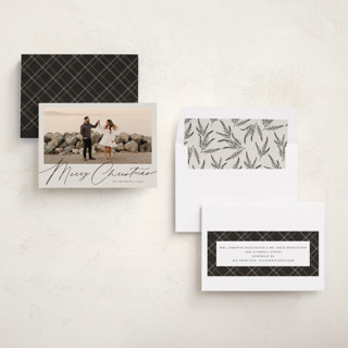 This is a eggnog holiday photo cards with standard by Melanie Severin called simply charming printing on recycled smooth signature in standard