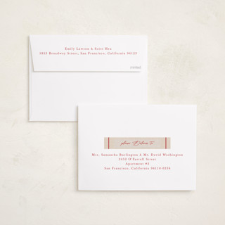 This is a berry holiday photo cards with standard by Kanika Mathur called classic weave printing on recycled smooth signature in standard