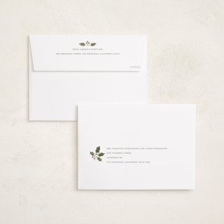 This is a eggnog holiday photo cards with standard by Diana Pinnell called winter garland printing on recycled smooth signature in standard