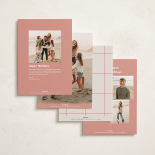 This is a berry holiday photo cards with standard by Griffinbell Paper Co. called sketched florals printing on recycled smooth signature in standard