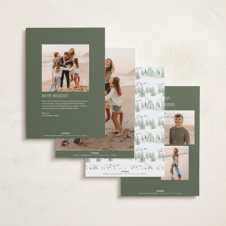 This is a forest holiday photo cards with standard by Petra Kern called winter mountain tale printing on recycled smooth signature in standard