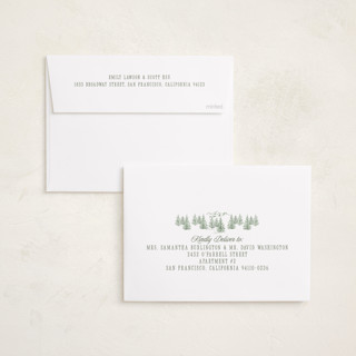 This is a forest holiday photo cards with standard by Petra Kern called winter mountain tale printing on recycled smooth signature in standard