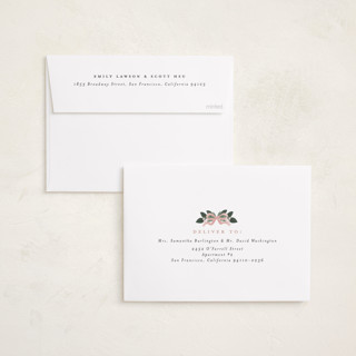 This is a blush holiday photo cards with standard by Itsy Belle Studio called sugarpine printing on recycled smooth signature in standard