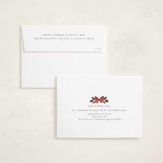 This is a cardinal holiday photo cards with standard by Itsy Belle Studio called sugarpine printing on recycled smooth signature in standard