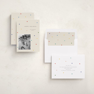 This is a cookie dough holiday photo cards with standard by Jelena Vuletic called dotura printing on recycled smooth signature in standard