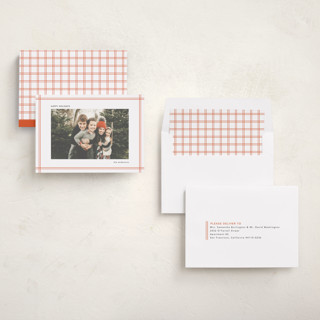 This is a crimson holiday photo cards with standard by Wendy Chung called frameline printing on recycled smooth signature in standard