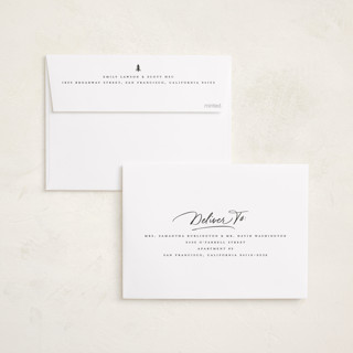 This is a snow holiday photo cards with standard by Everett Paper Goods called evoke printing on recycled smooth signature in standard