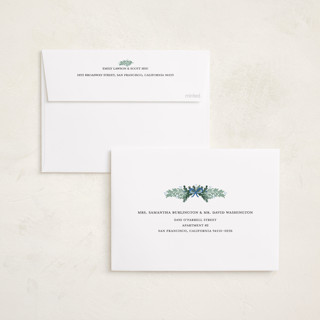 This is a frosty blue holiday photo cards with standard by Angel Walker called traditional christmas printing on recycled smooth signature in standard