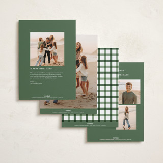 This is a pine holiday photo cards with standard by Carolyn Nicks called photo surround printing on recycled smooth signature in standard