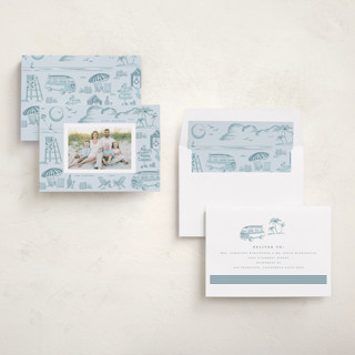 This is a ocean holiday photo cards with standard by Teju Reval called beach holiday printing on recycled smooth signature in standard
