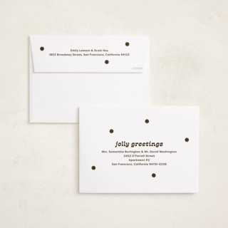 This is a candy holiday photo cards with standard by Megan Davis called pecos printing on recycled smooth signature in standard
