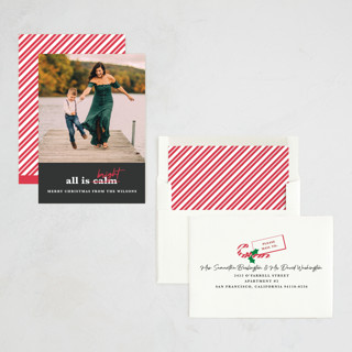 This is a chalkboard holiday photo cards with standard by Corie Page called bright edit printing on recycled smooth signature in standard