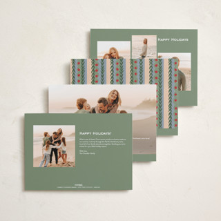 This is a olive holiday photo cards with standard by Amy Kross called primary printing on recycled smooth signature in standard