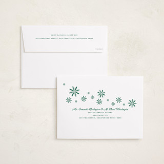 This is a pine holiday photo cards with standard by Erika Firm called mini cabana stripes printing on recycled smooth signature in standard