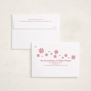 This is a candy cane holiday photo cards with standard by Erika Firm called mini cabana stripes printing on recycled smooth signature in standard