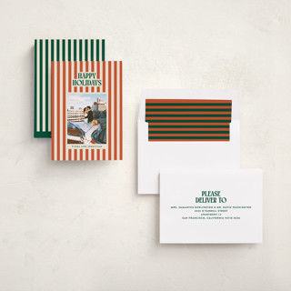 This is a mistletoe holiday photo cards with standard by Ekko Studio called bold & bright printing on recycled smooth signature in standard