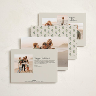 This is a evergreen berry holiday photo cards with standard by Chelsea Petaja called block print holiday printing on recycled smooth signature in standard