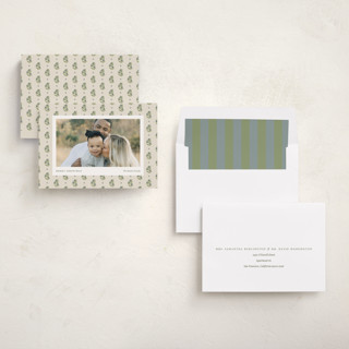 This is a evergreen berry holiday photo cards with standard by Chelsea Petaja called block print holiday printing on recycled smooth signature in standard