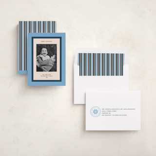 This is a celestial holiday photo cards with standard by Annie Clark called classic wrap printing on recycled smooth signature in standard