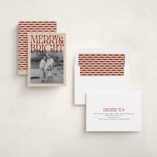 This is a candied apple holiday photo cards with standard by JeAnna Casper called bold printing on recycled smooth signature in standard