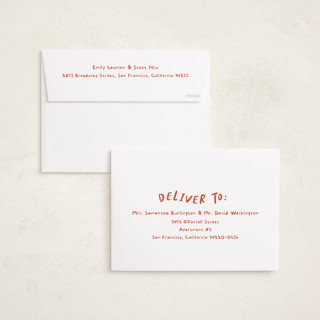 This is a crimson holiday photo cards with standard by Vera Lim called happy chaos printing on recycled smooth signature in standard