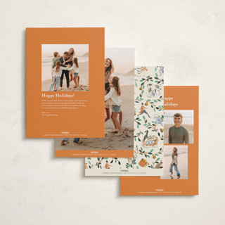 This is a clementine holiday photo cards with standard by Sarah Knight called 12 days of christmas printing on recycled smooth signature in standard